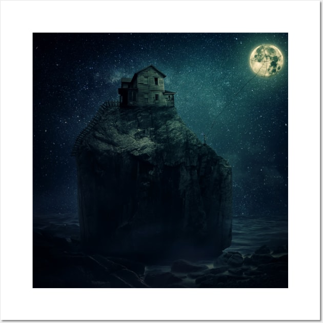 house on a hill Wall Art by psychoshadow